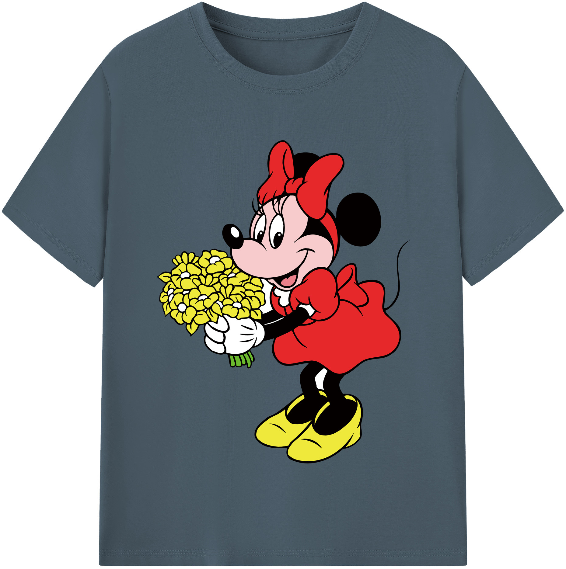 （画像用） ミッキーマウス Mickey Mouse 綿100％半袖Tシャツ（フロントプリント）